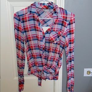 Red white & blue flannel
